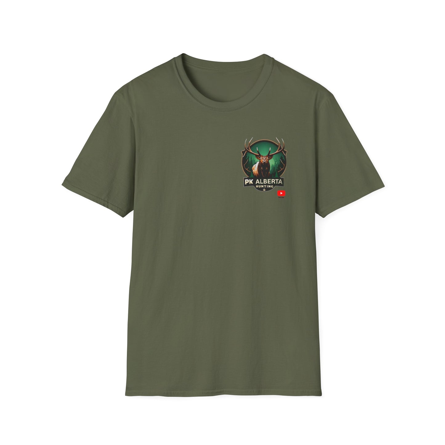 PK Alberta Hunting Small Logo Unisex Softstyle T-Shirt