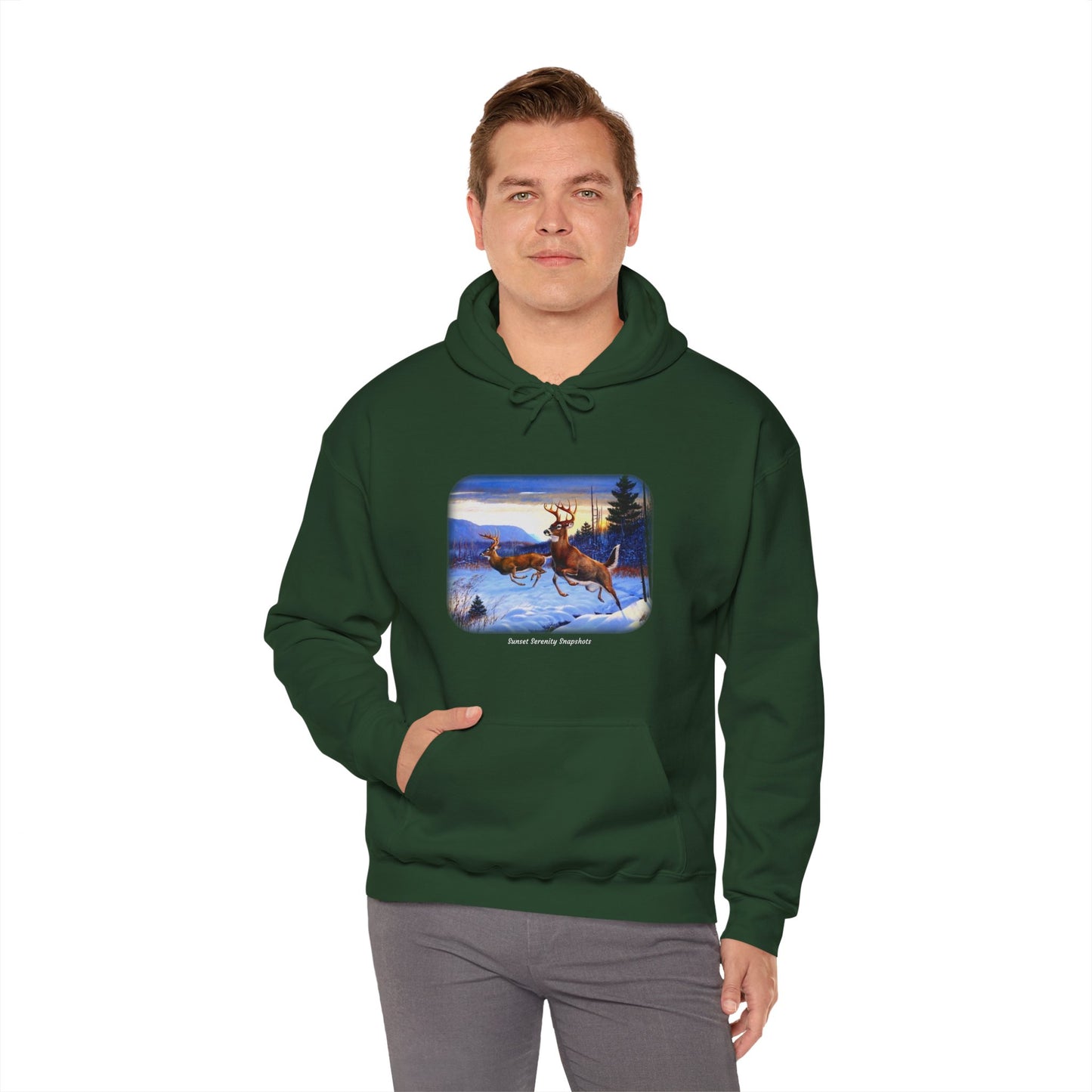 Elk_07 Unisex Heavy Blend™ Hooded Sweatshirt