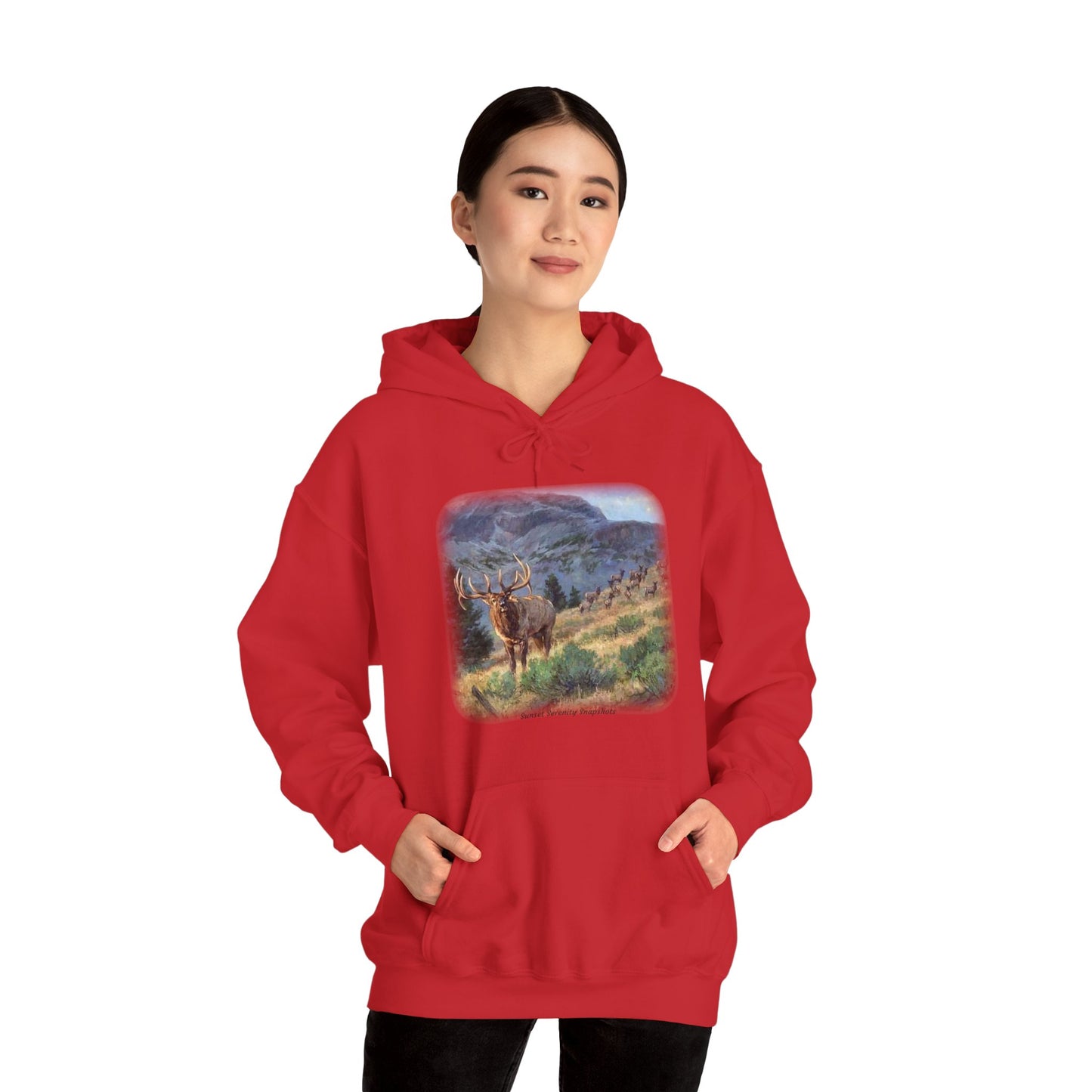 Elk_07 Unisex Heavy Blend™ Hooded Sweatshirt