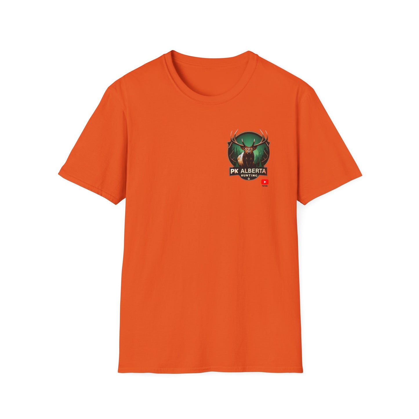 PK Alberta Hunting Small Logo Unisex Softstyle T-Shirt