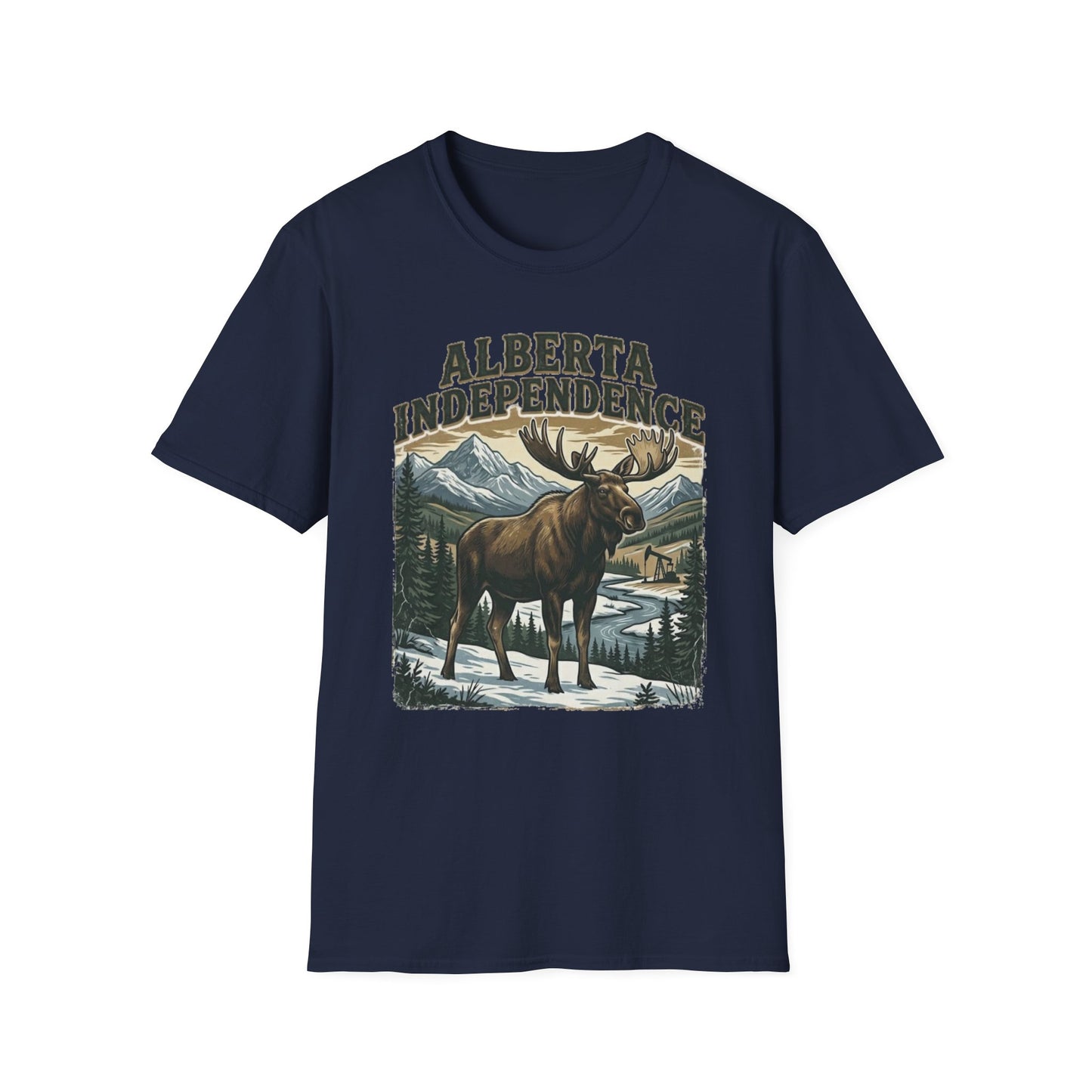 Alberta Independence Moose T-Shirt — Bull Moose Graphic Tee