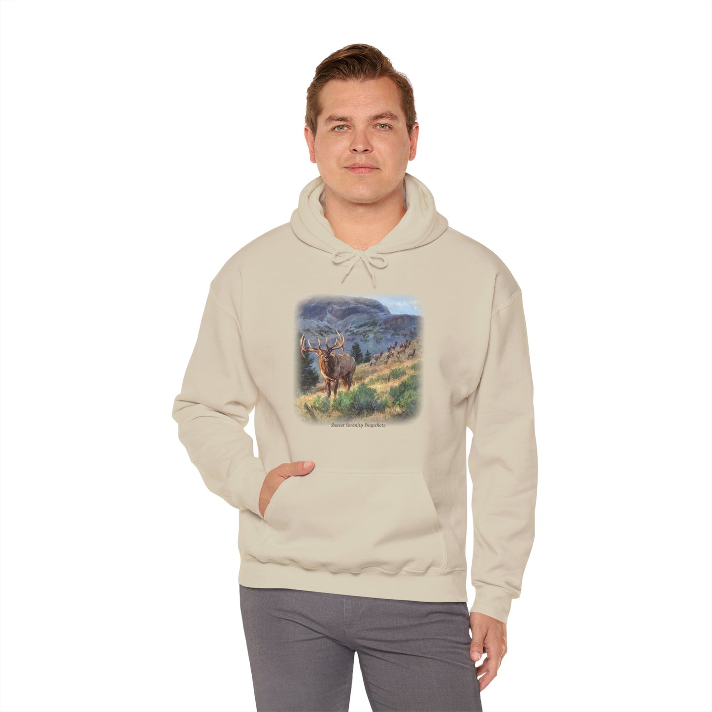 Elk_07 Unisex Heavy Blend™ Hooded Sweatshirt