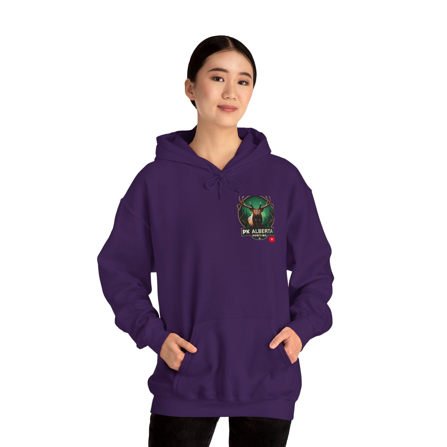 PK Alberta Hunting Small Logo Unisex Heavy Blend™ Hooded Sweatshirt