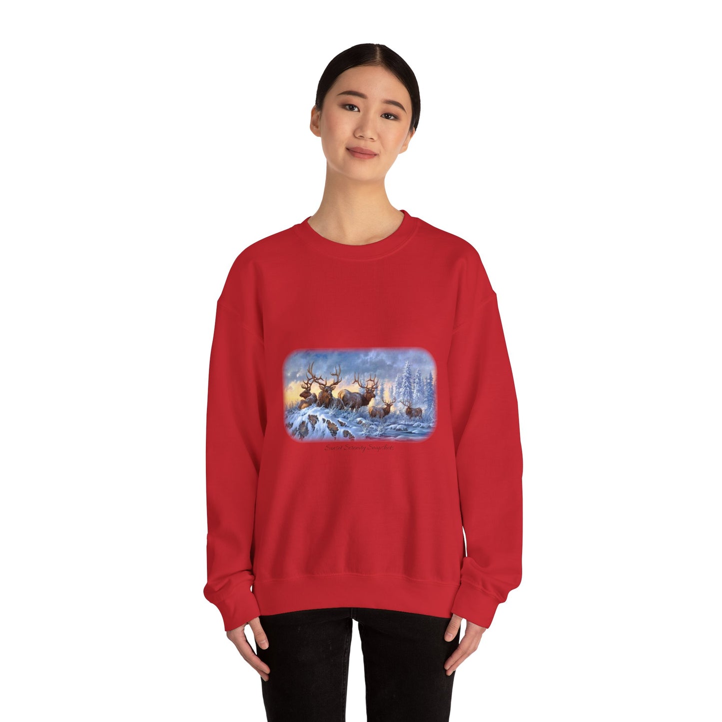 Elk_02 Unisex Heavy Blend™ Crewneck Sweatshirt