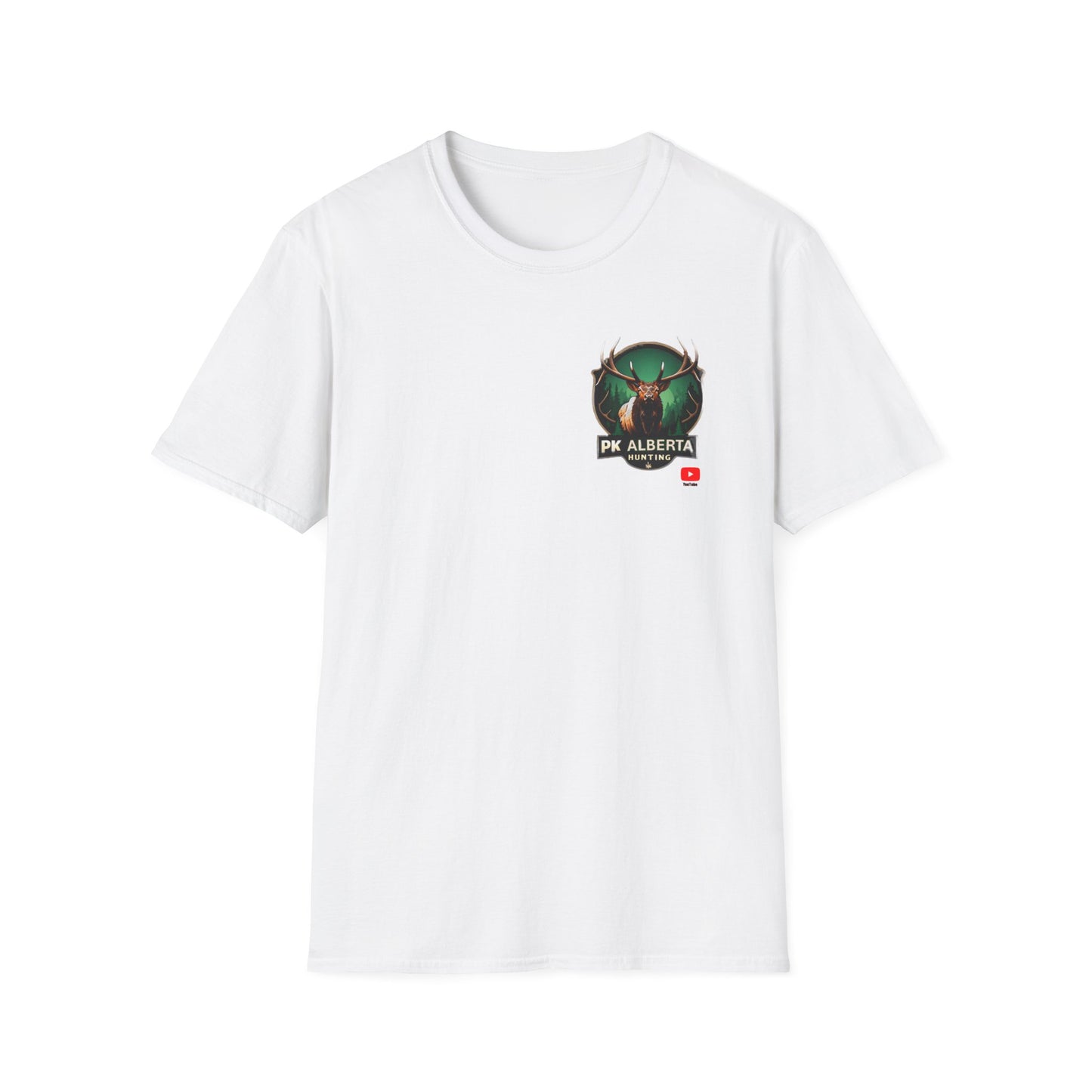 PK Alberta Hunting Small Logo Unisex Softstyle T-Shirt