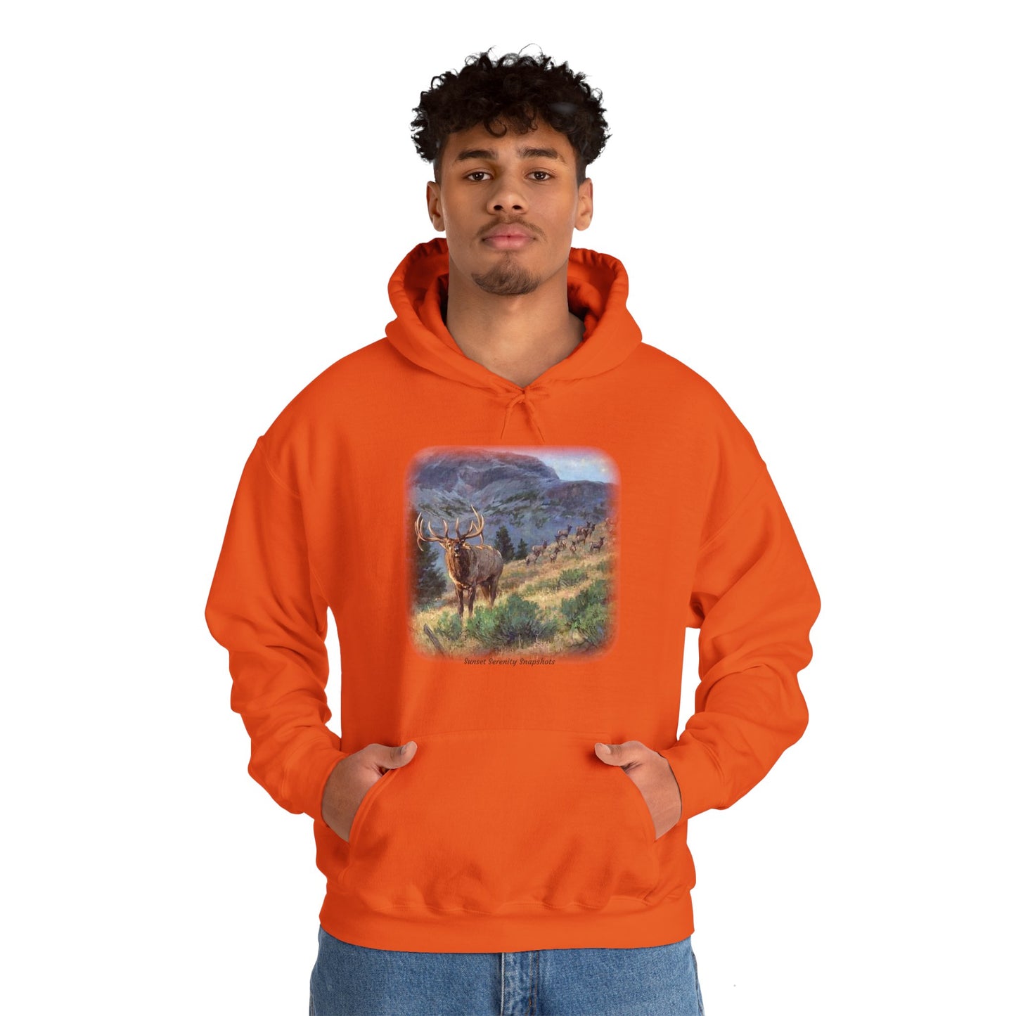 Elk_07 Unisex Heavy Blend™ Hooded Sweatshirt