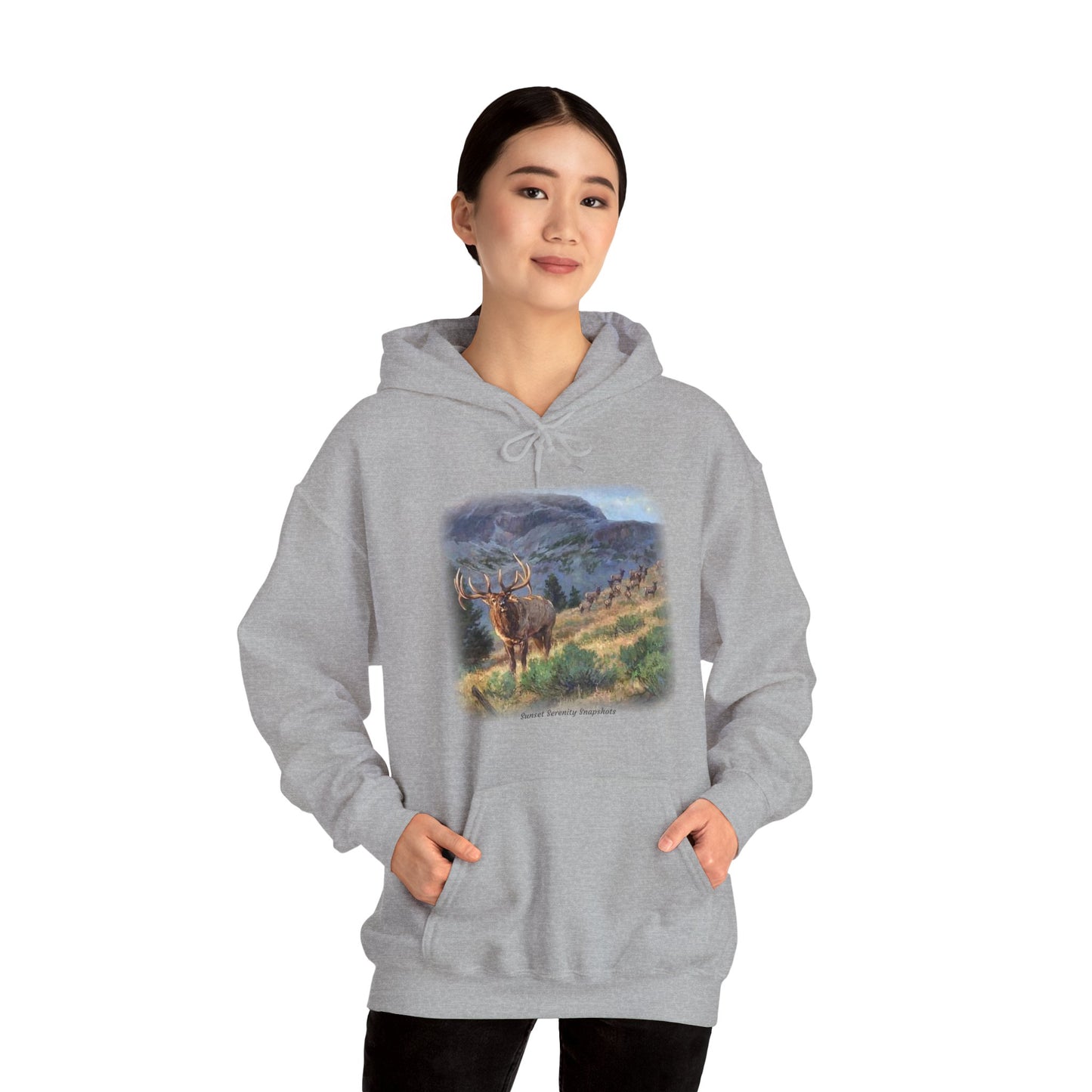 Elk_07 Unisex Heavy Blend™ Hooded Sweatshirt