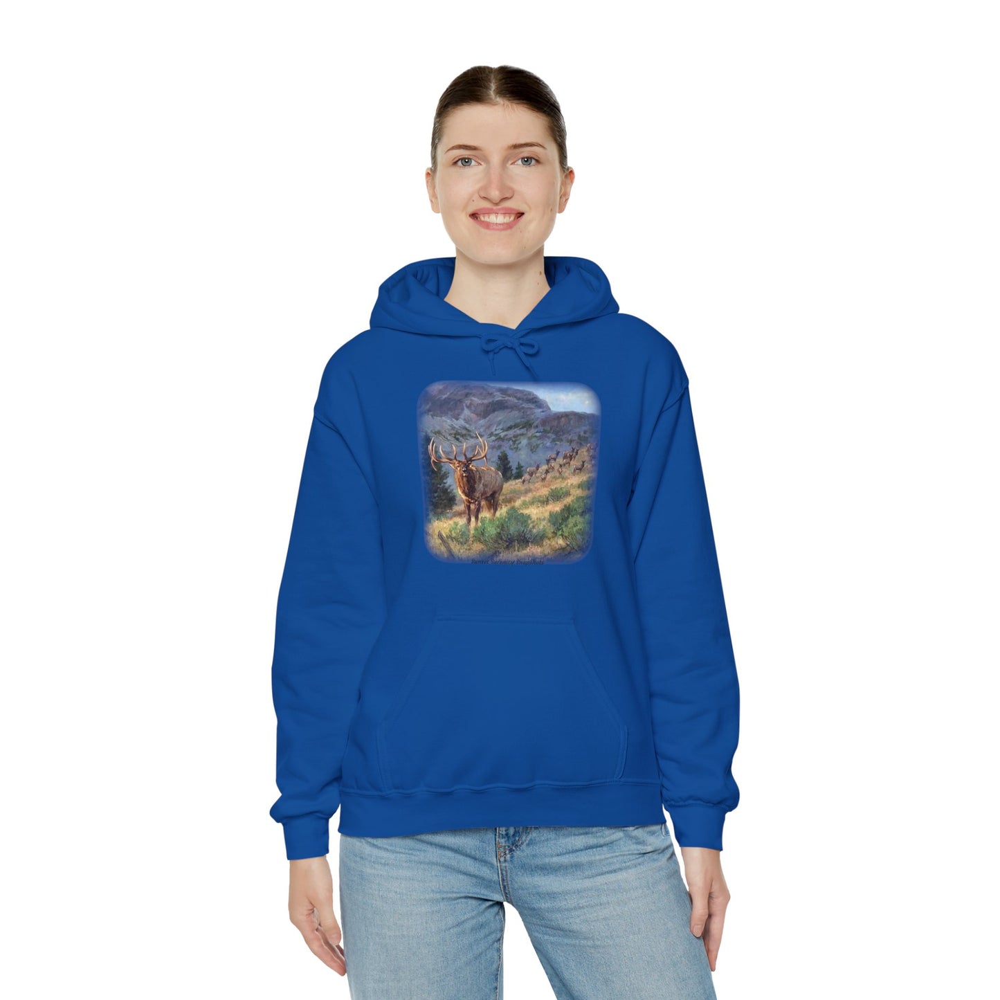 Elk_07 Unisex Heavy Blend™ Hooded Sweatshirt