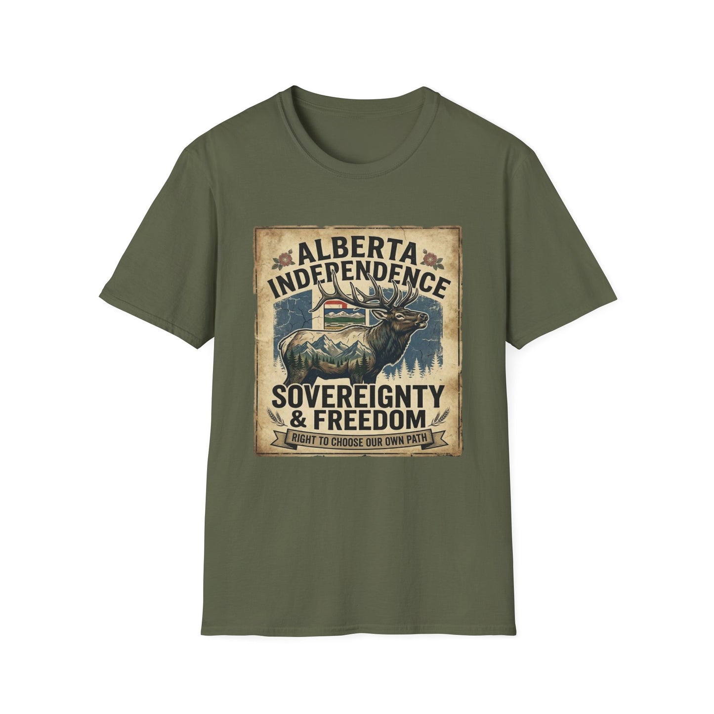 Alberta Independence Elk T-Shirt — Rocky Mountains Support Tee