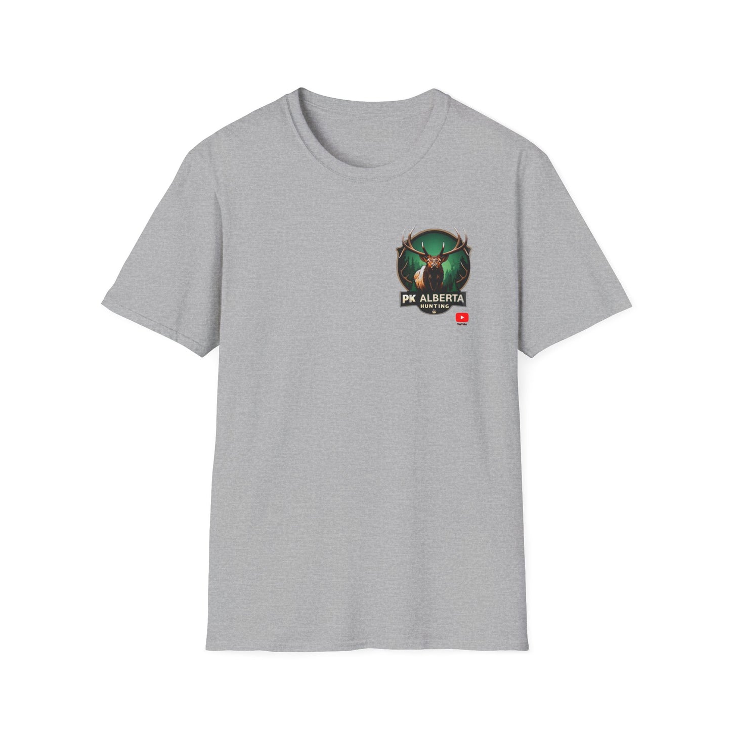 PK Alberta Hunting Small Logo Unisex Softstyle T-Shirt