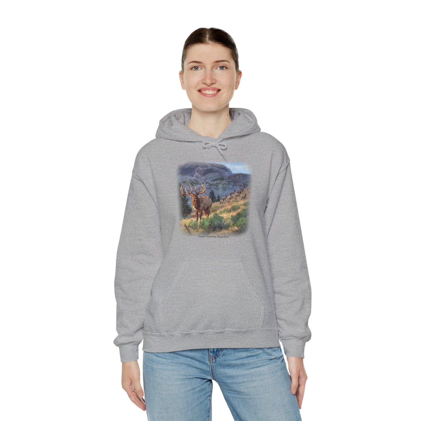 Elk_07 Unisex Heavy Blend™ Hooded Sweatshirt