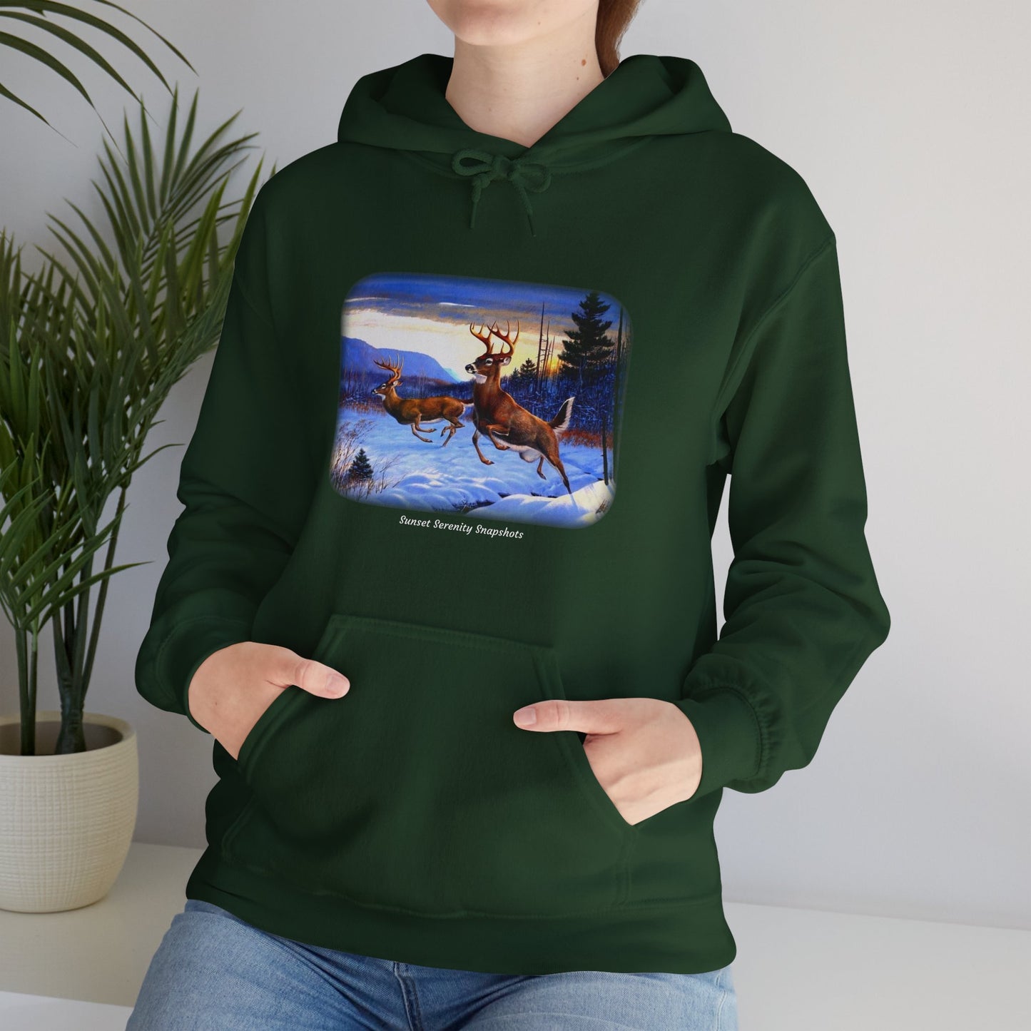 Elk_07 Unisex Heavy Blend™ Hooded Sweatshirt