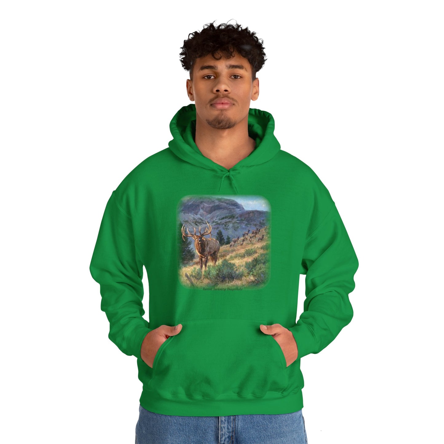 Elk_07 Unisex Heavy Blend™ Hooded Sweatshirt