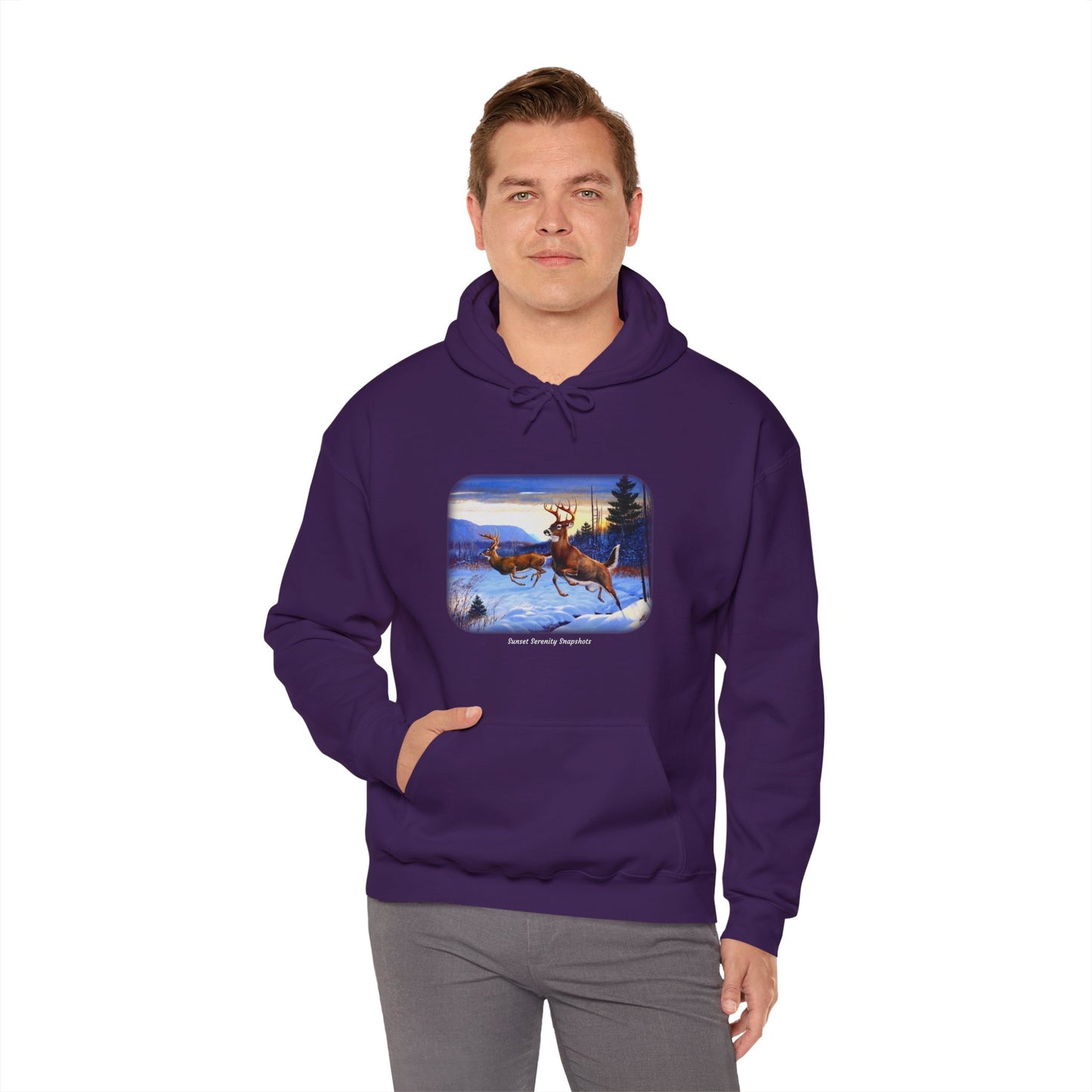 Elk_07 Unisex Heavy Blend™ Hooded Sweatshirt