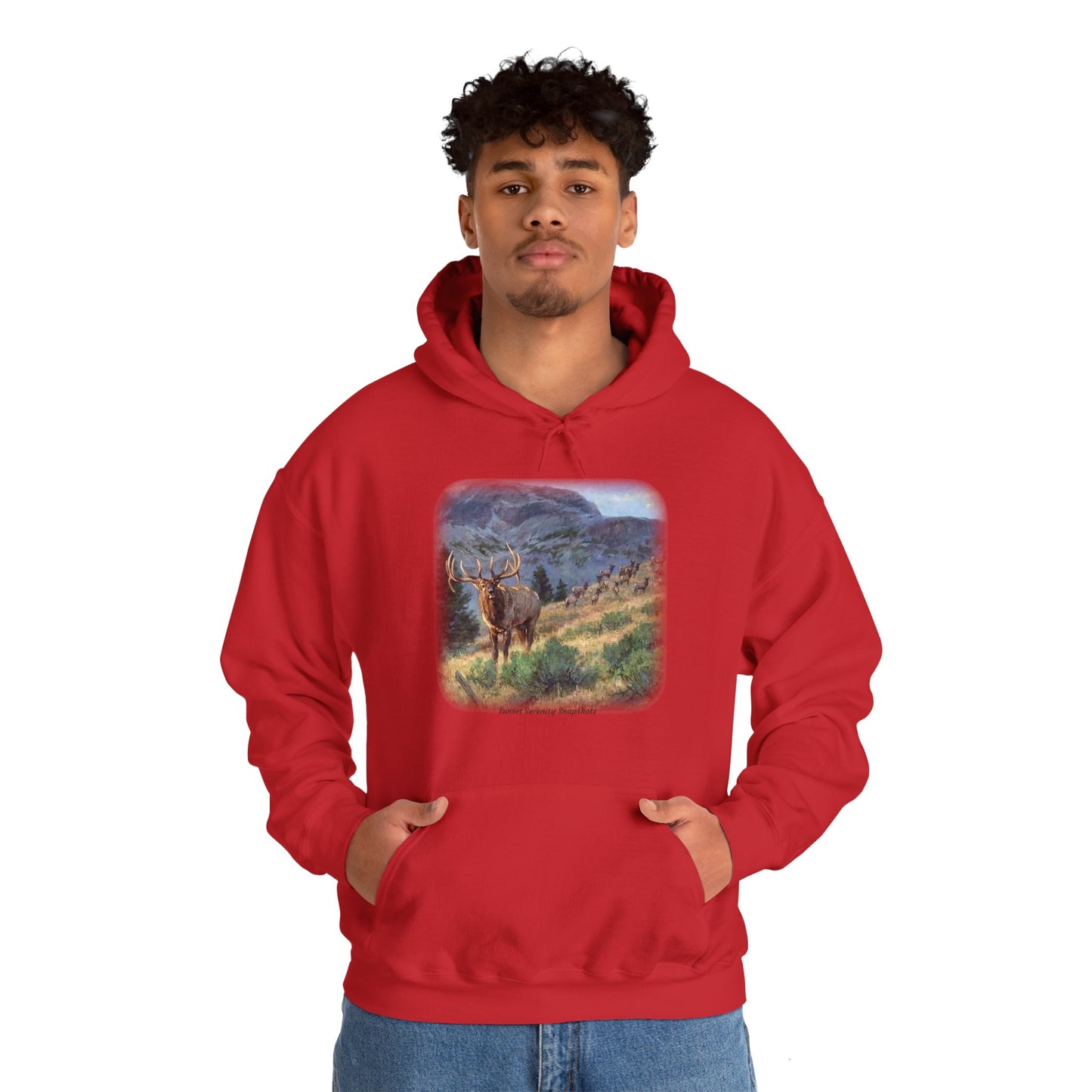 Elk_07 Unisex Heavy Blend™ Hooded Sweatshirt