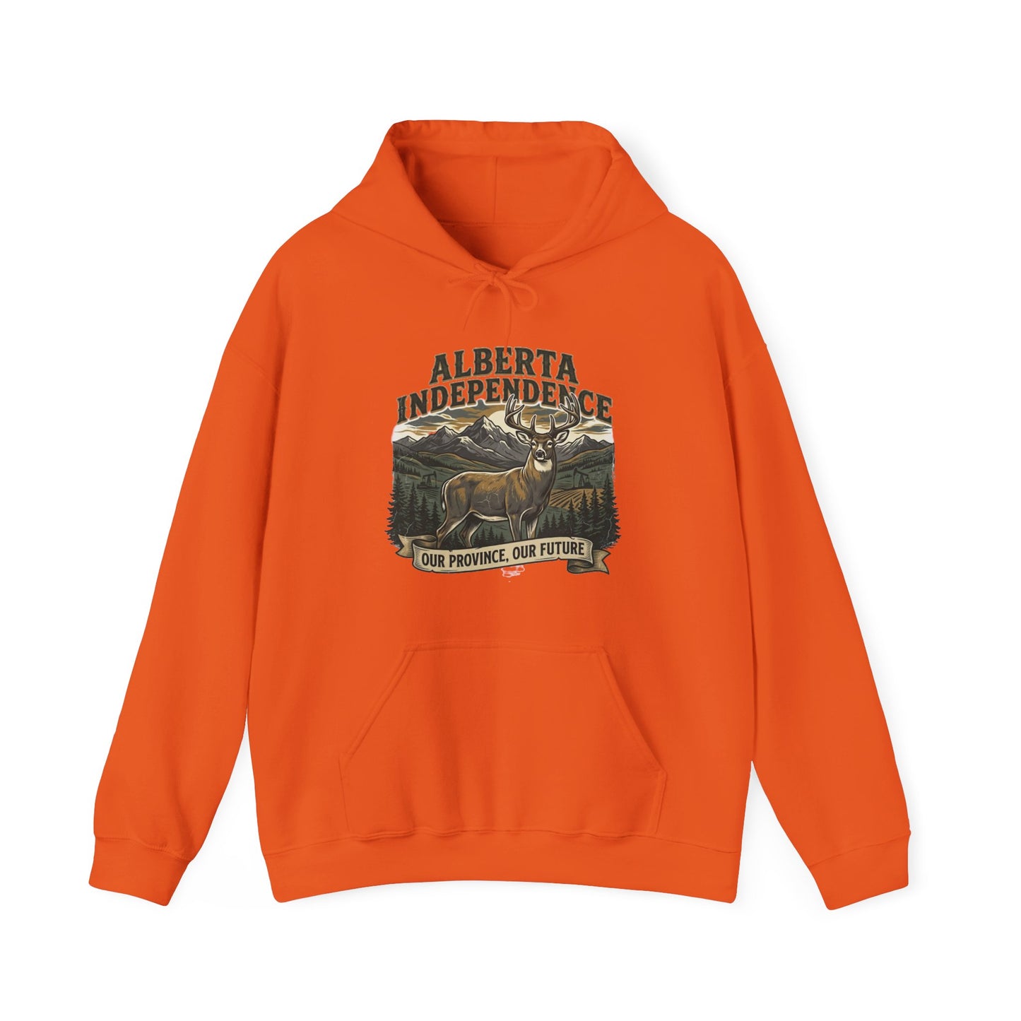 Alberta Independence Buck Hoodie — Whitetail Deer Graphic