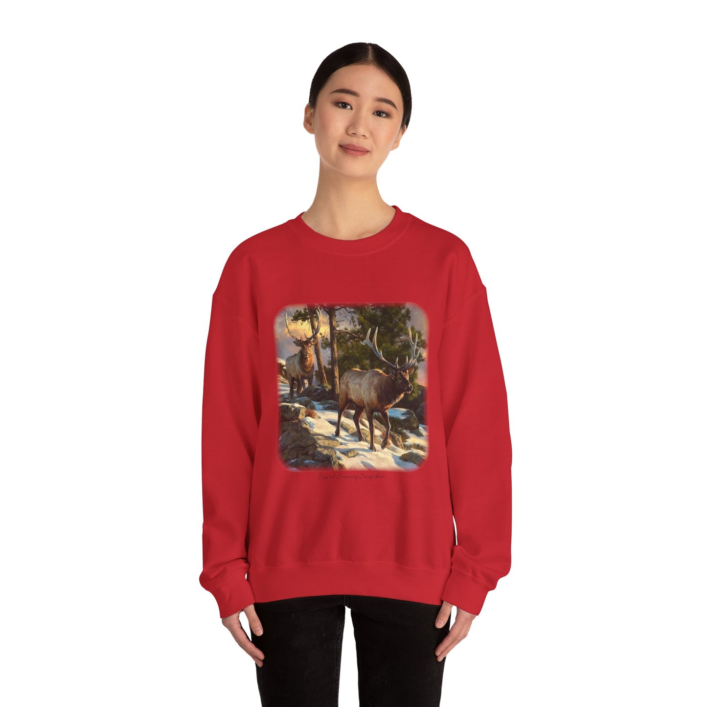 Elk_01 Unisex Heavy Blend™ Crewneck Sweatshirt