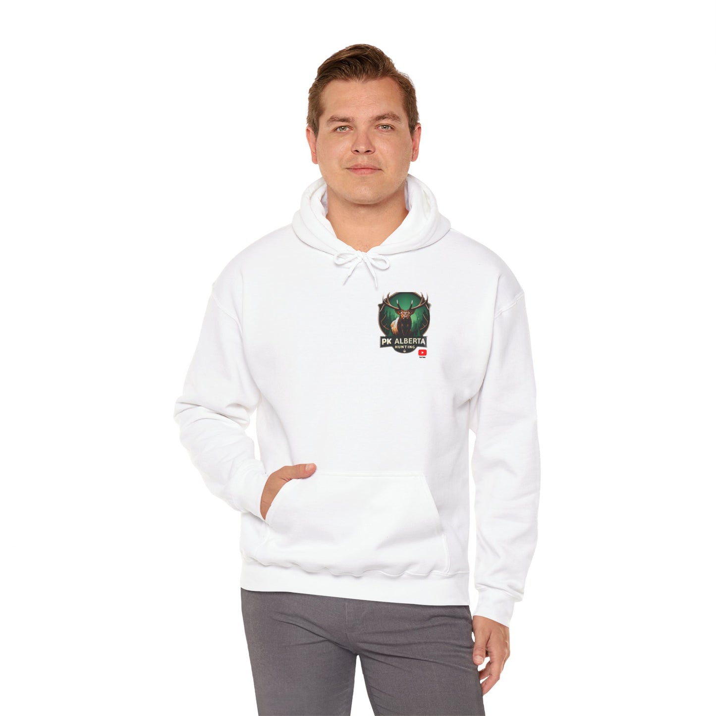 PK Alberta Hunting Small Logo Unisex Heavy Blend™ Hooded Sweatshirt