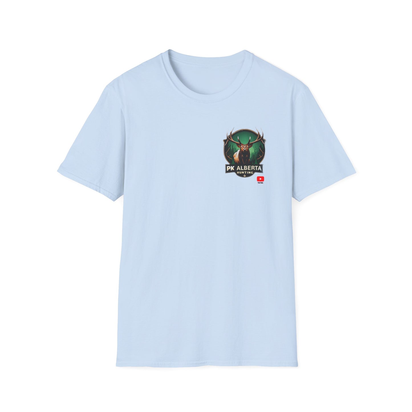 PK Alberta Hunting Small Logo Unisex Softstyle T-Shirt