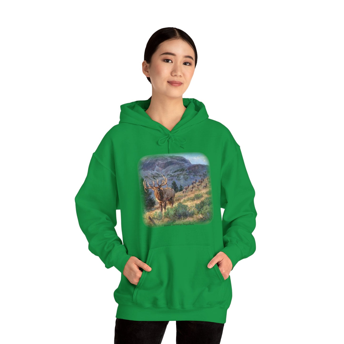 Elk_07 Unisex Heavy Blend™ Hooded Sweatshirt