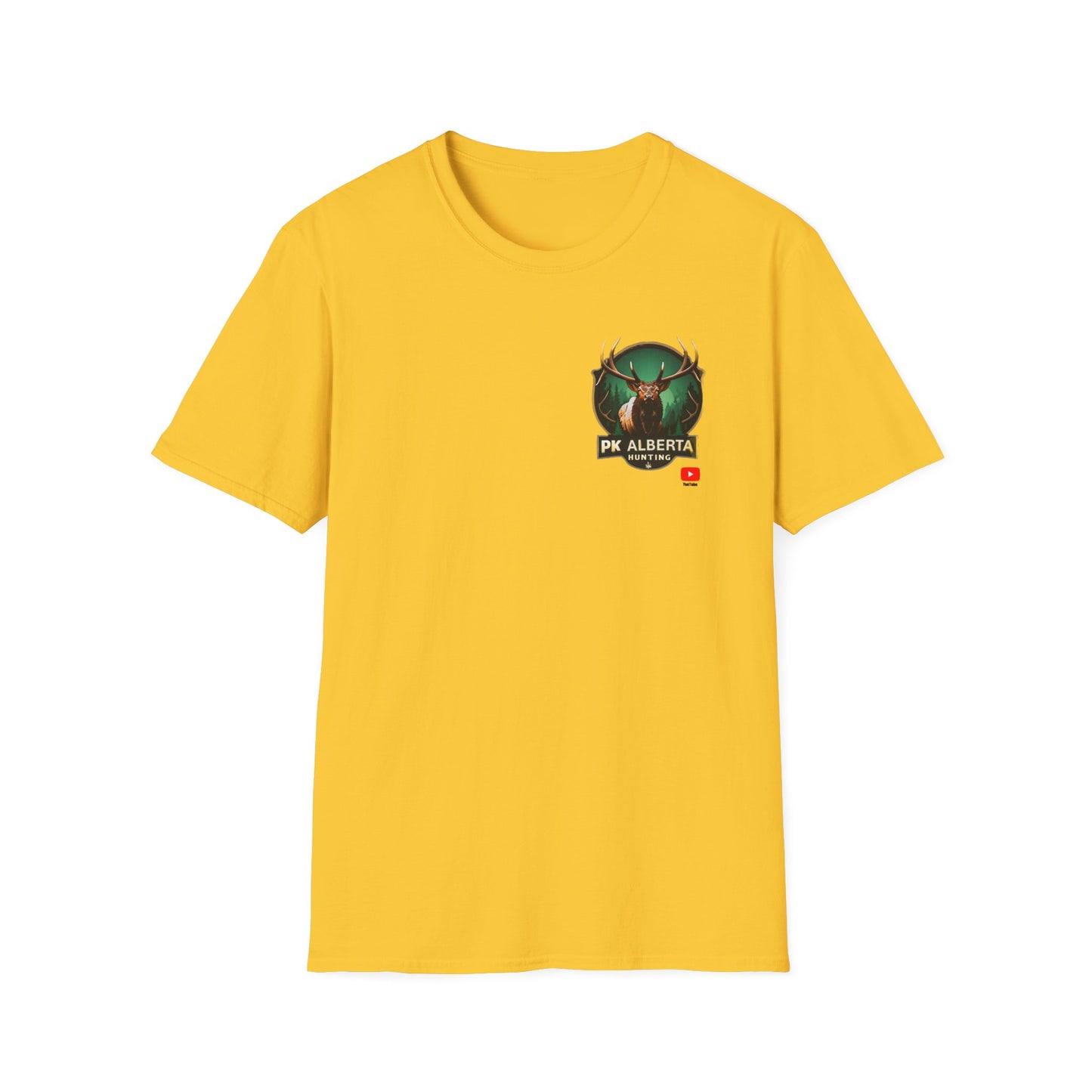 PK Alberta Hunting Small Logo Unisex Softstyle T-Shirt