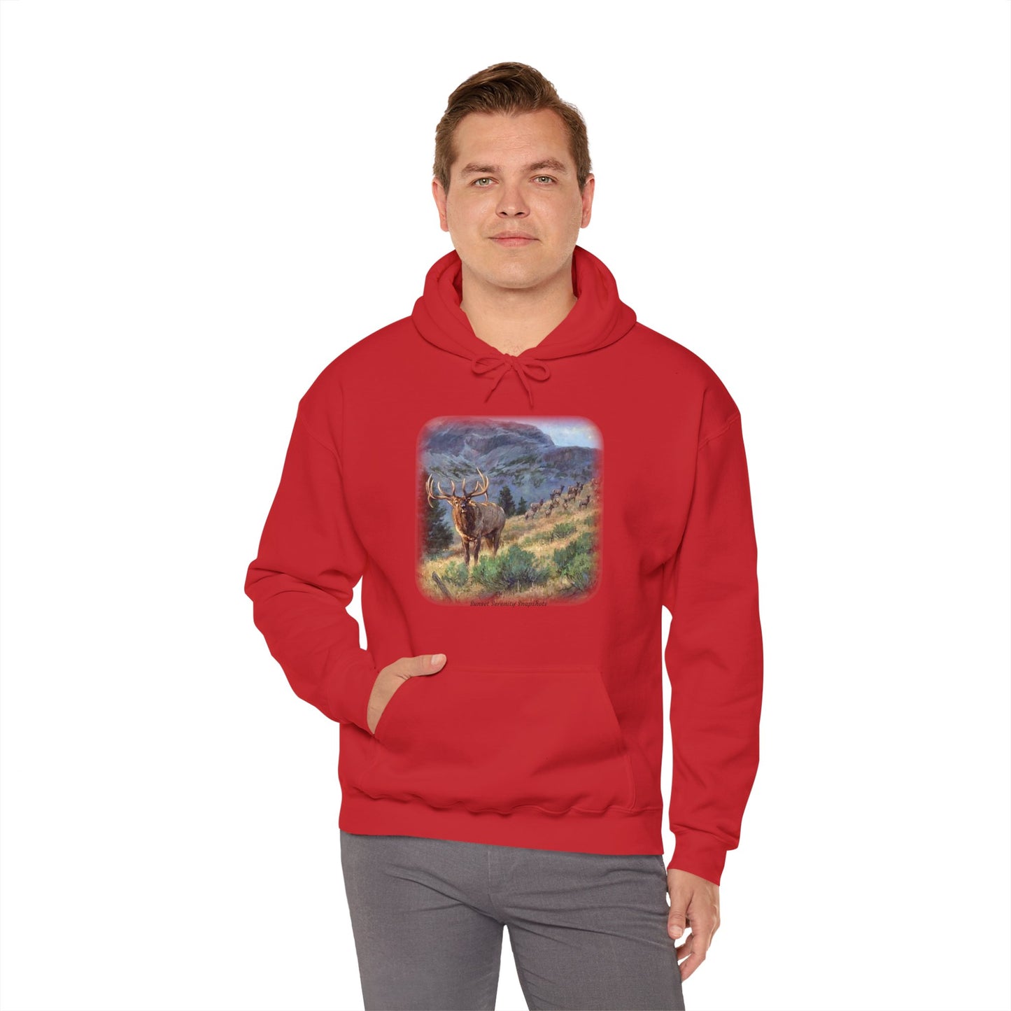 Elk_07 Unisex Heavy Blend™ Hooded Sweatshirt