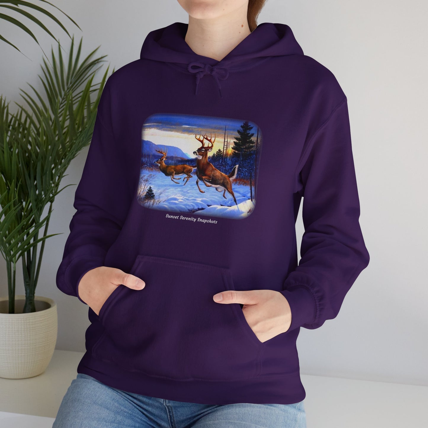Elk_07 Unisex Heavy Blend™ Hooded Sweatshirt