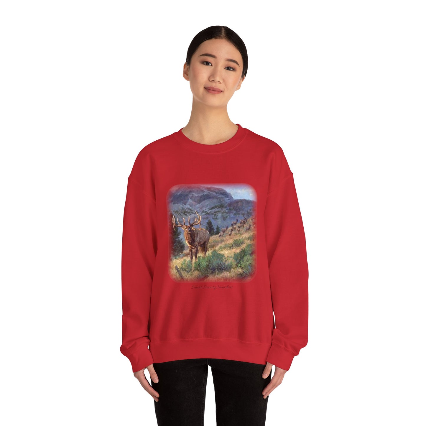Elk_07 Unisex Heavy Blend™ Crewneck Sweatshirt