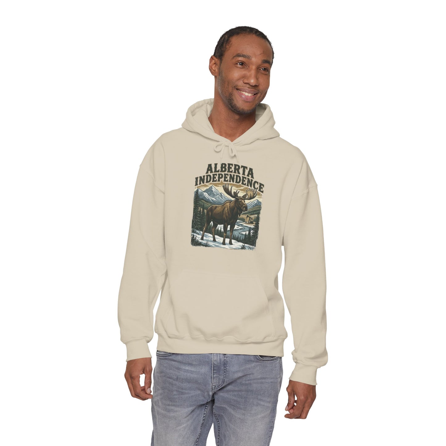 Alberta Independence Moose Hoodie — Supporting Alberta Independence with Bull Moose Design
