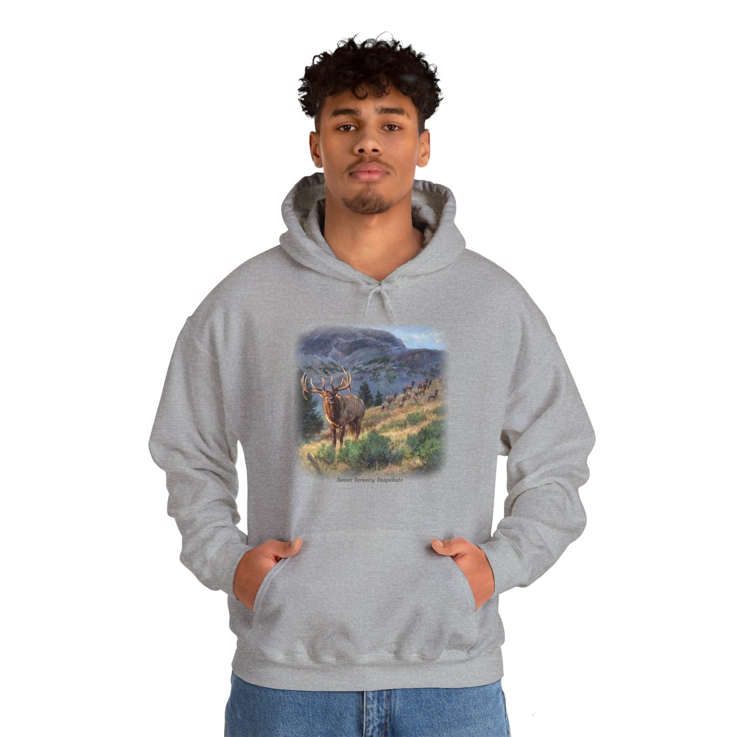 Elk_07 Unisex Heavy Blend™ Hooded Sweatshirt