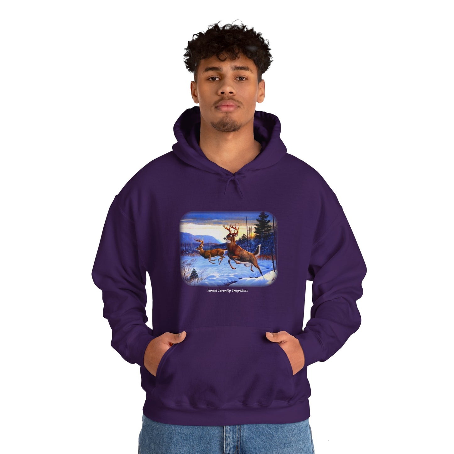 Elk_07 Unisex Heavy Blend™ Hooded Sweatshirt