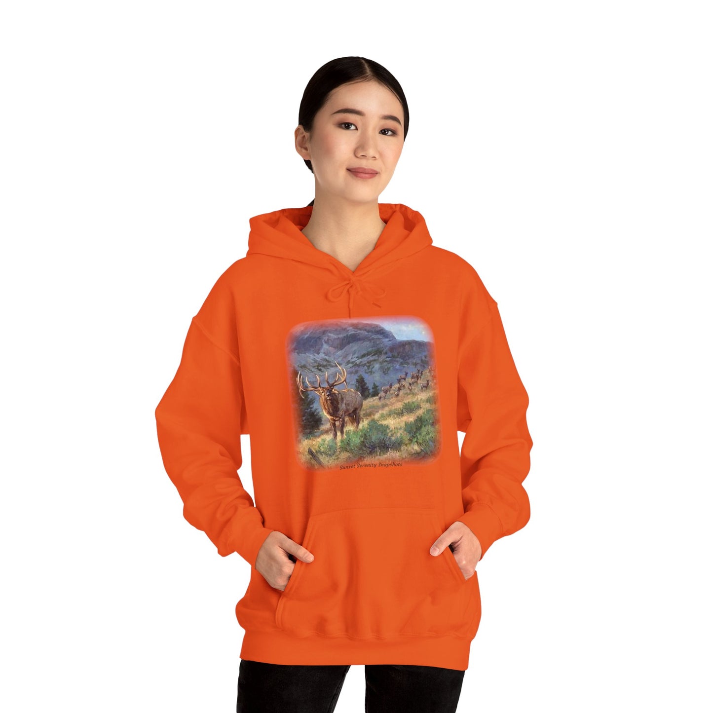 Elk_07 Unisex Heavy Blend™ Hooded Sweatshirt