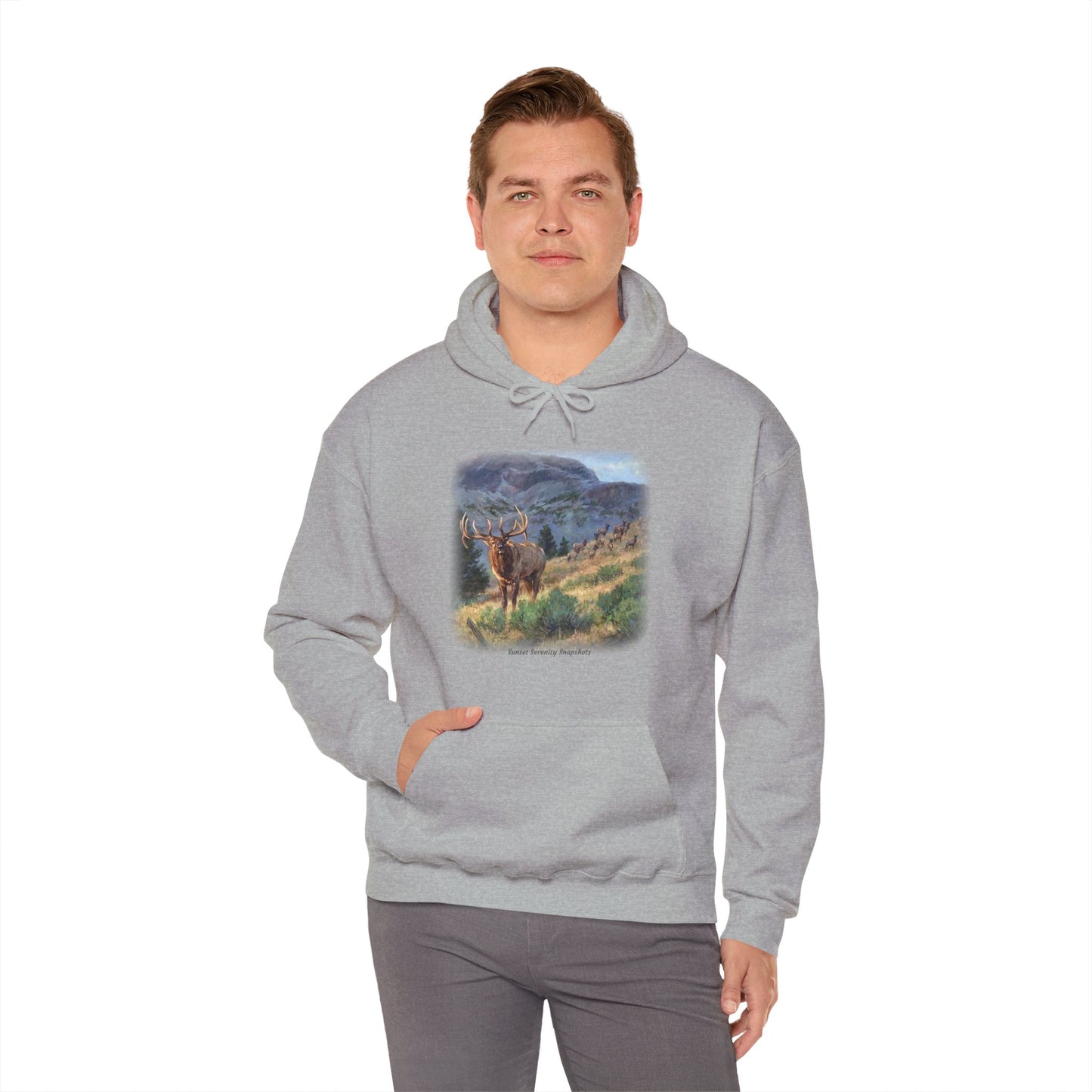 Elk_07 Unisex Heavy Blend™ Hooded Sweatshirt