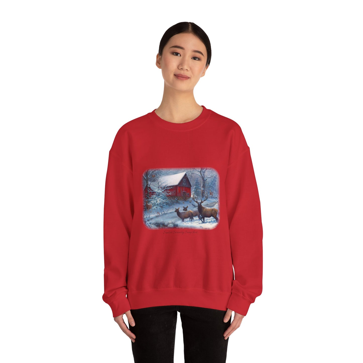 Elk_04 Unisex Heavy Blend™ Crewneck Sweatshirt