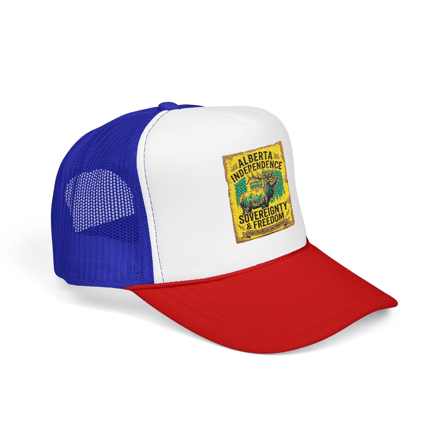 Alberta Independence Foam Trucker Hat - Bull Elk