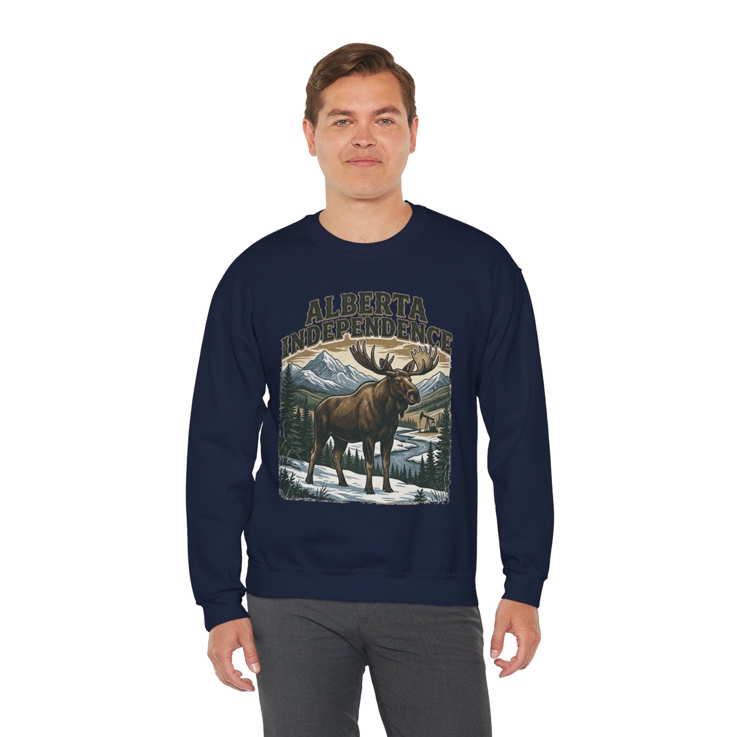 Alberta Independence Bull Moose Sweatshirt — Support Alberta Sovereignty
