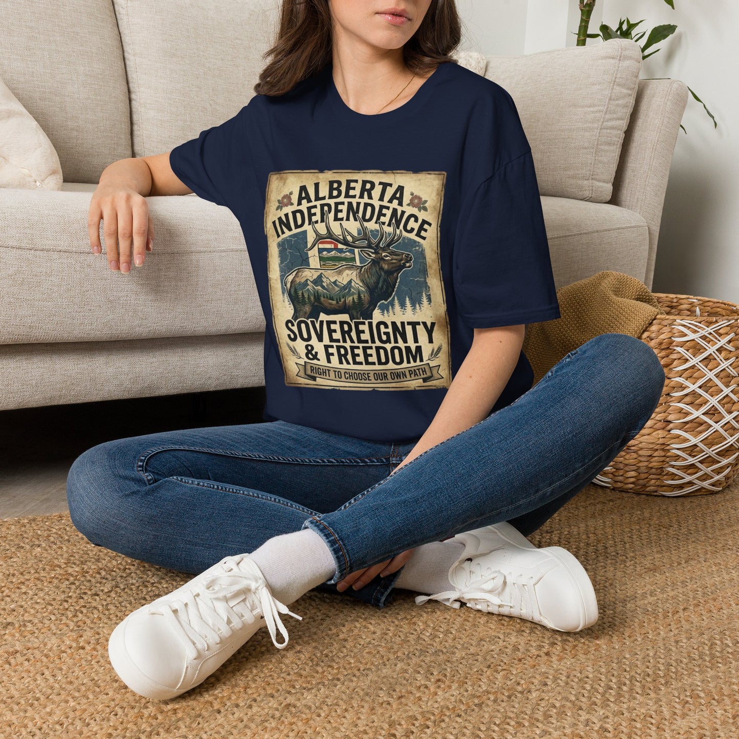 Alberta Independence Elk T-Shirt — Rocky Mountains Support Tee