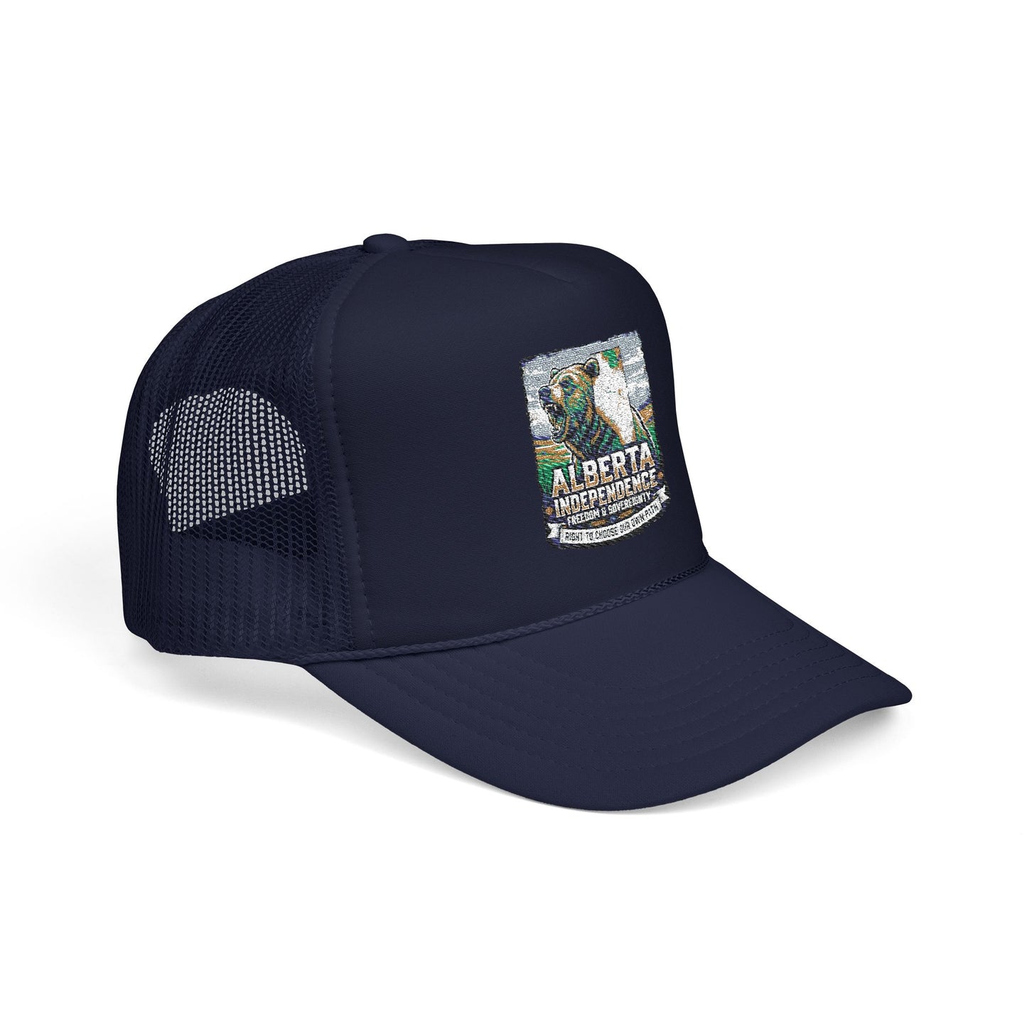 Alberta Independence Trucker Hat — Grizzly Bear & Province Outline
