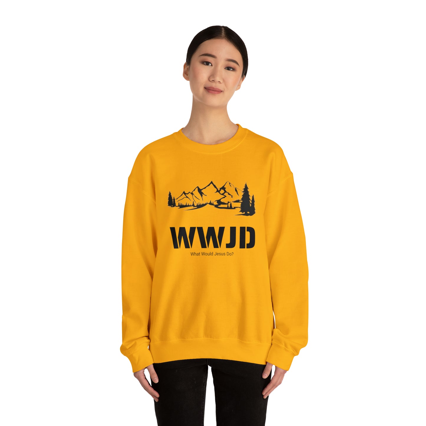 WWJD Unisex Heavy Blend™ Crewneck Sweatshirt