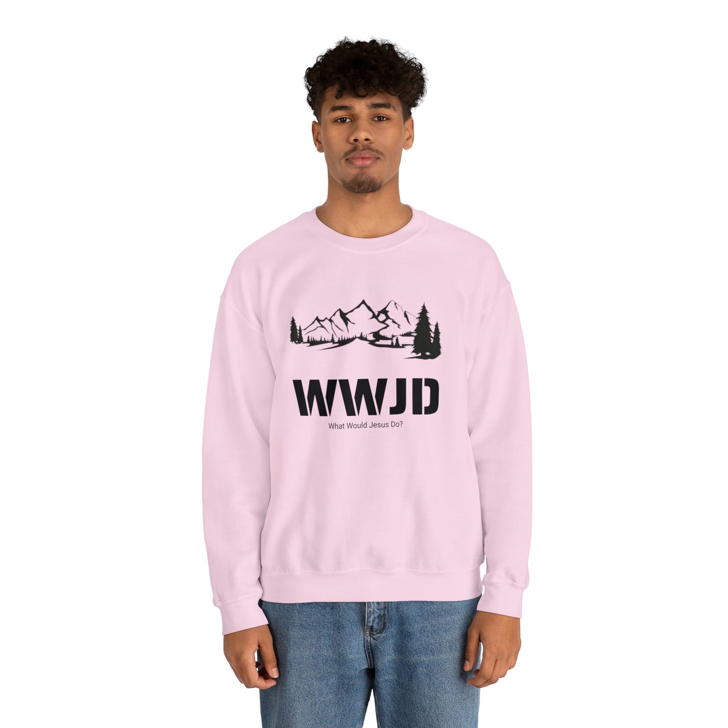 WWJD Unisex Heavy Blend™ Crewneck Sweatshirt