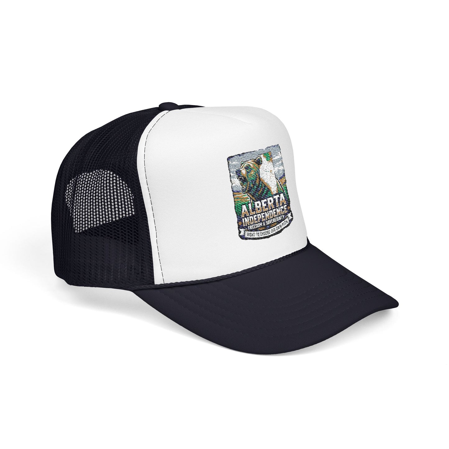 Alberta Independence Trucker Hat — Grizzly Bear & Province Outline
