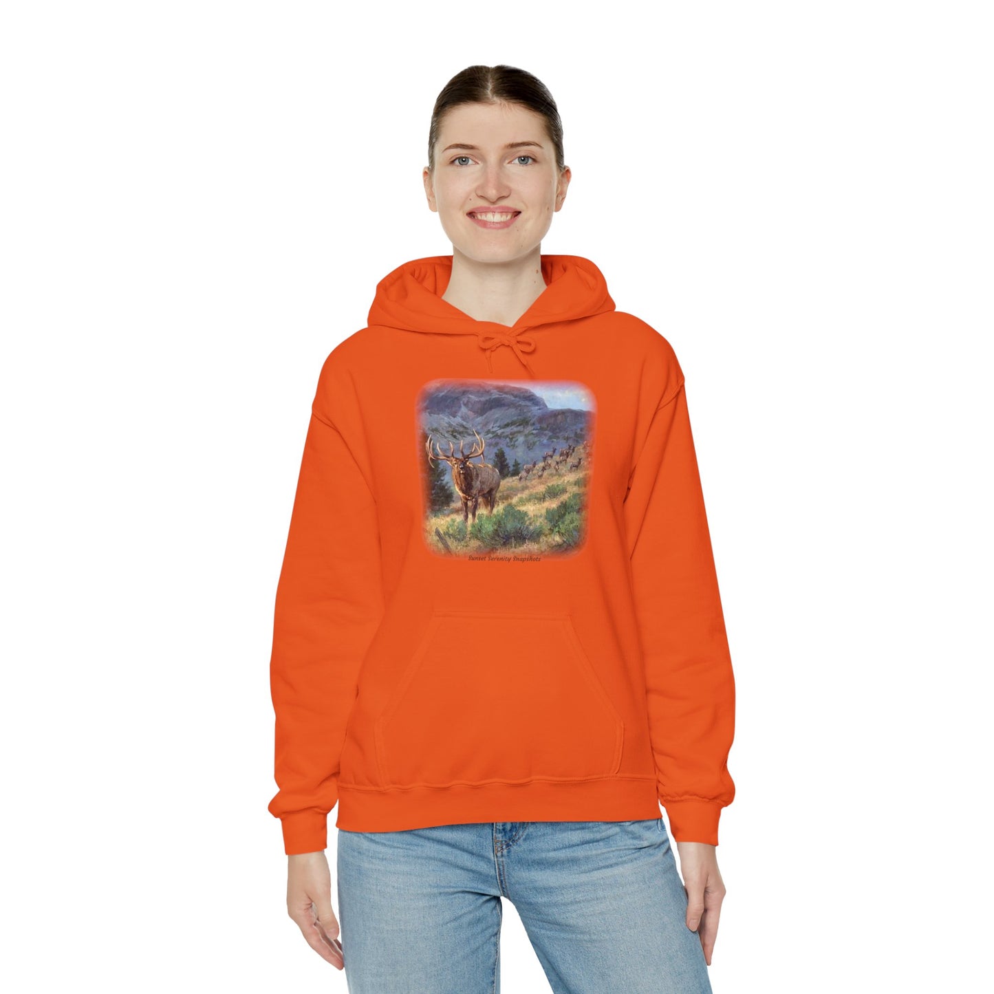 Elk_07 Unisex Heavy Blend™ Hooded Sweatshirt