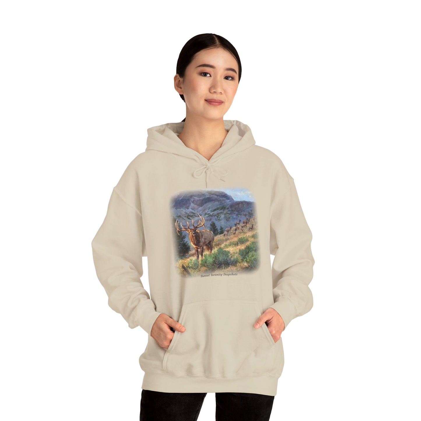 Elk_07 Unisex Heavy Blend™ Hooded Sweatshirt