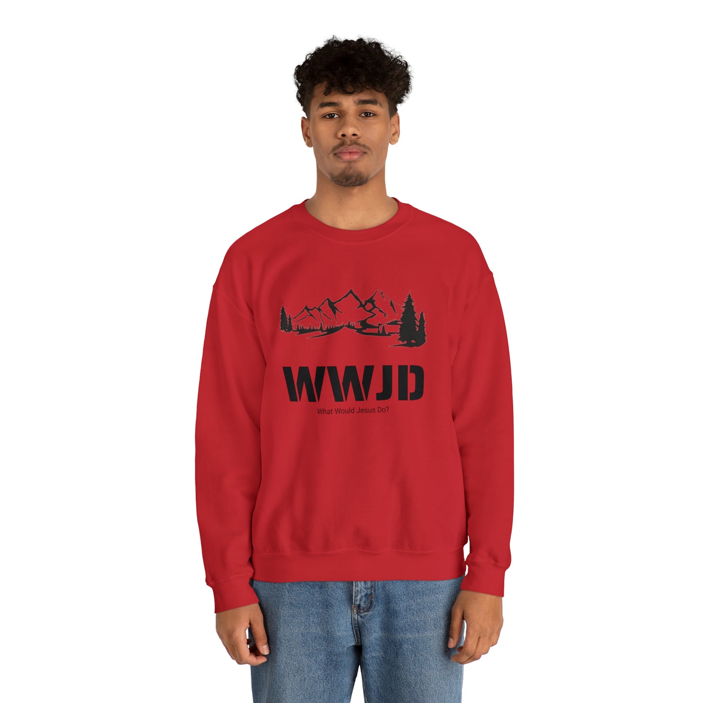 WWJD Unisex Heavy Blend™ Crewneck Sweatshirt