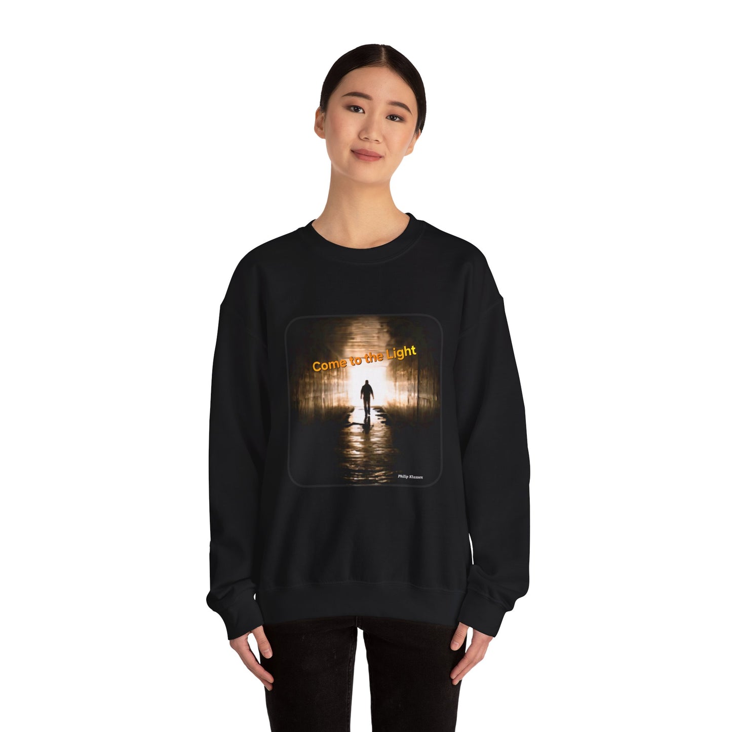 Sweatshirt with 'Come to the Light' Lyrics and Album Cover