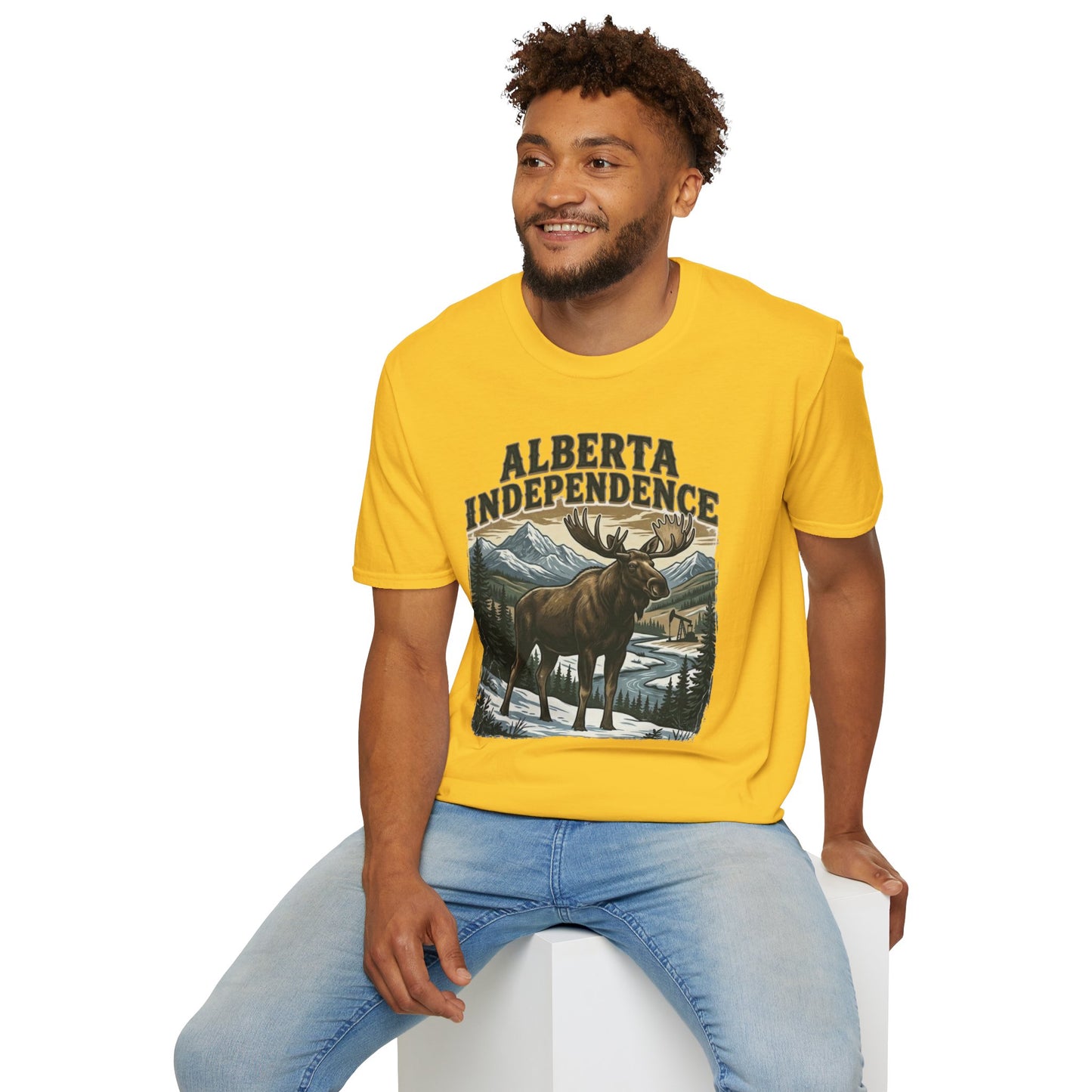 Alberta Independence Moose T-Shirt — Bull Moose Graphic Tee
