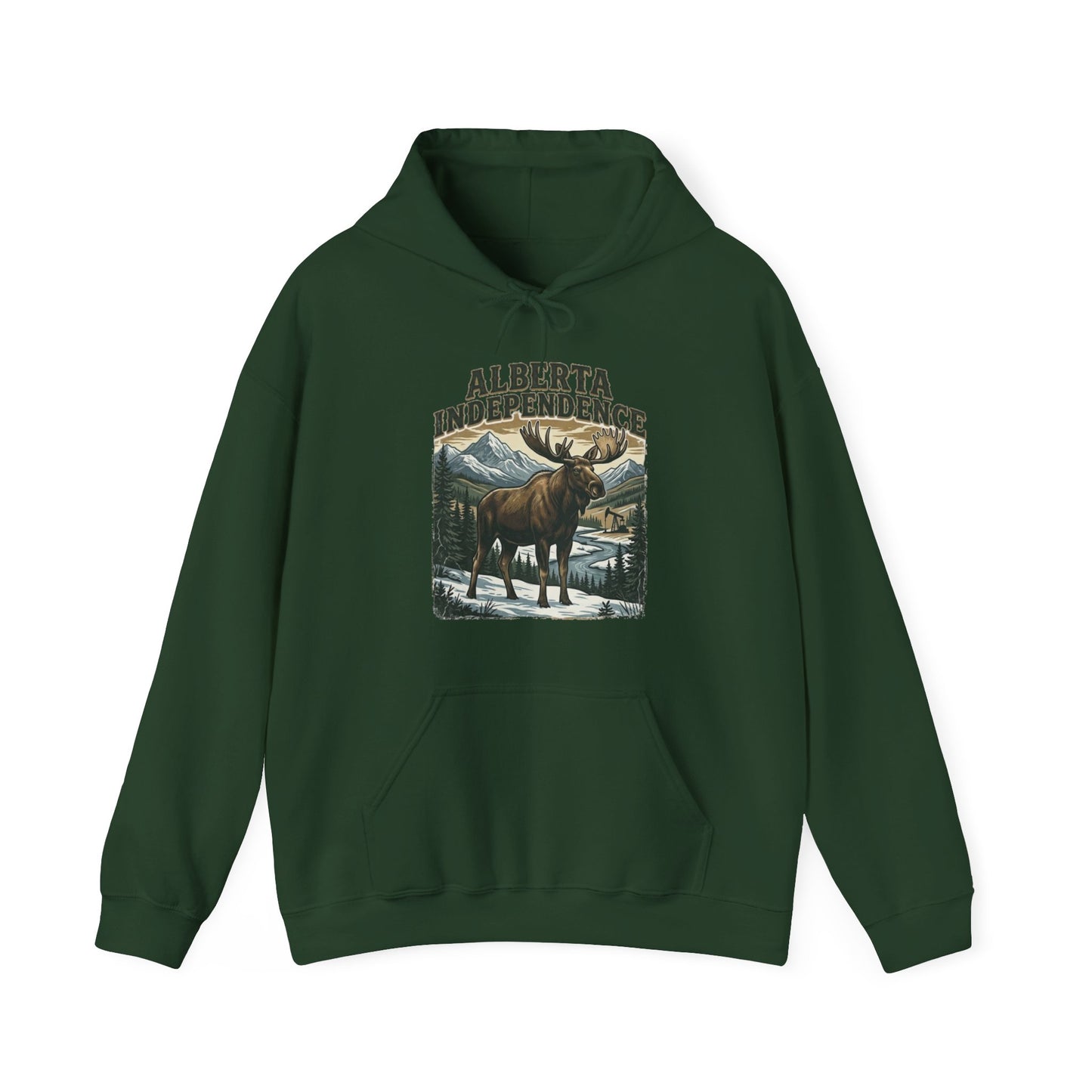Alberta Independence Moose Hoodie — Supporting Alberta Independence with Bull Moose Design