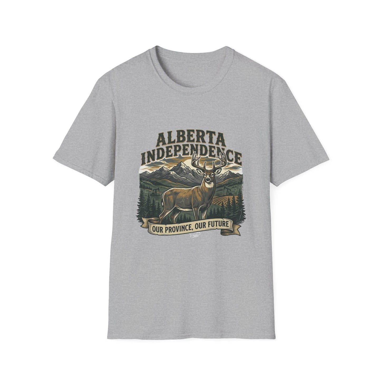 Alberta Independence Buck T-Shirt — Supporting Alberta Sovereignty