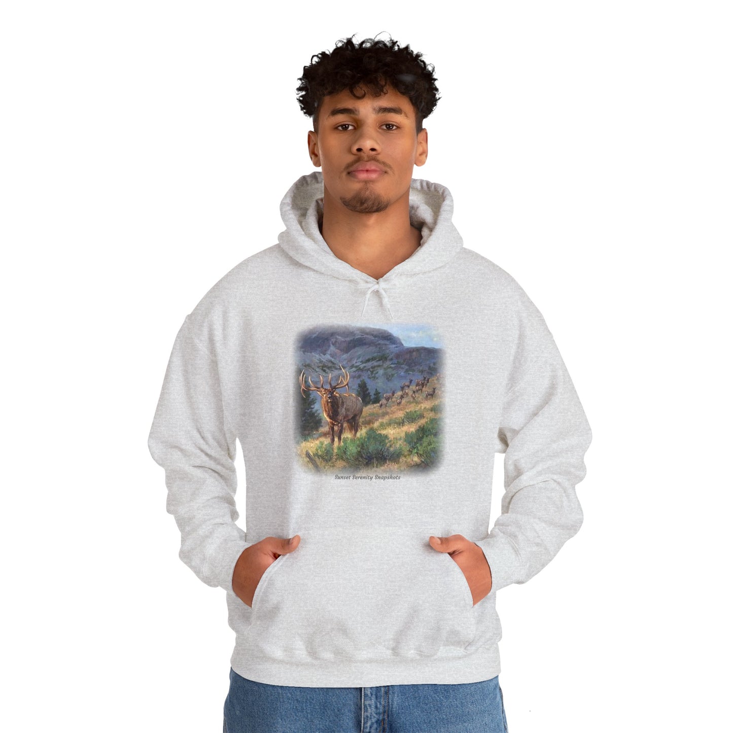 Elk_07 Unisex Heavy Blend™ Hooded Sweatshirt
