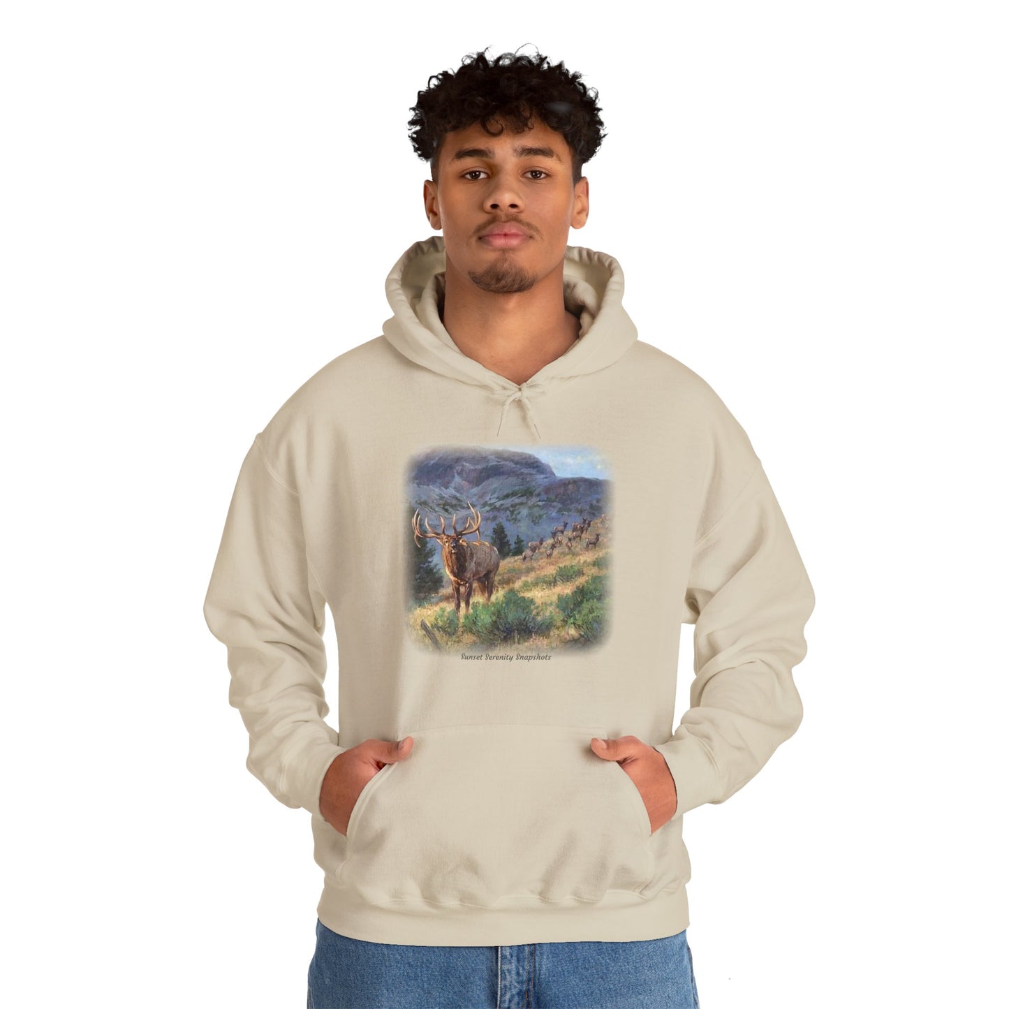 Elk_07 Unisex Heavy Blend™ Hooded Sweatshirt